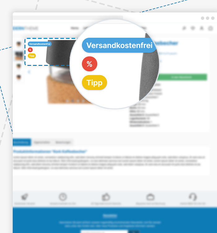 Badges auf Produktseiten
