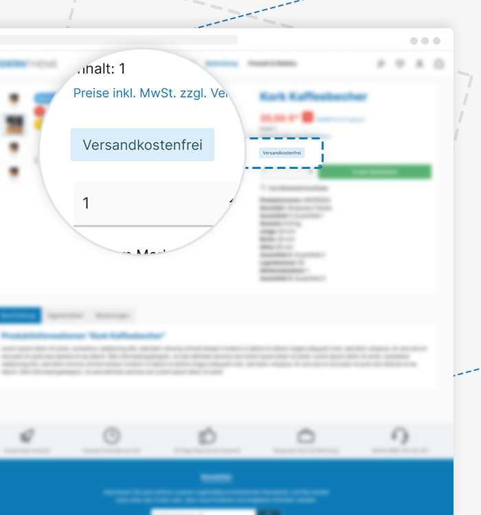 Labels auf Produktseiten