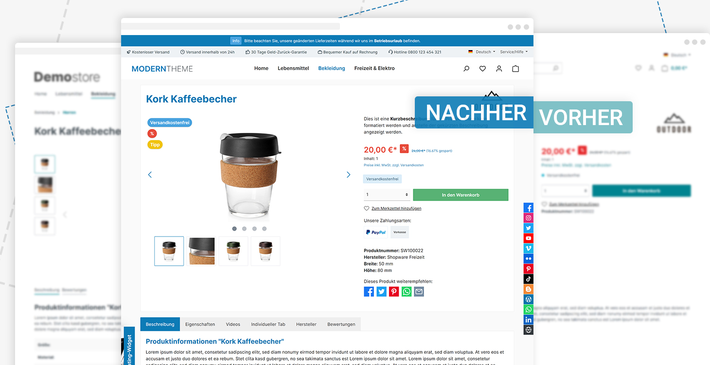 Wide-, Boxed- und Fullwidth-Layout