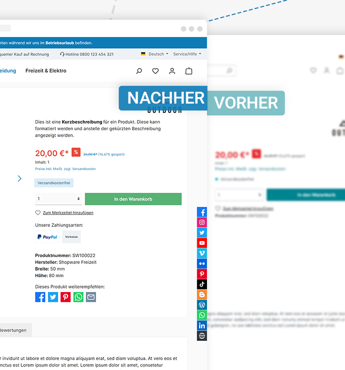 Wide-, Boxed- und Fullwidth-Layout