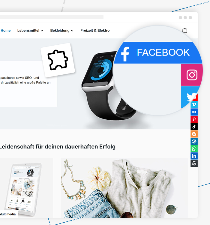 Floating Social-Media Icons