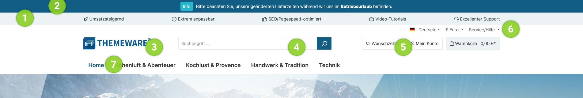 Anpassbares Shoplogo