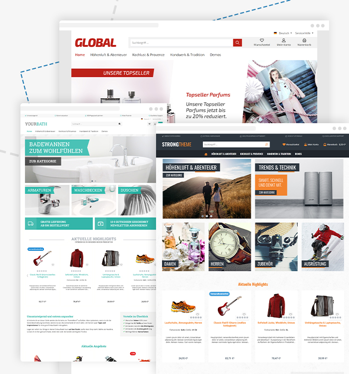 Wide-, Boxed- und Fullwidth-Layout