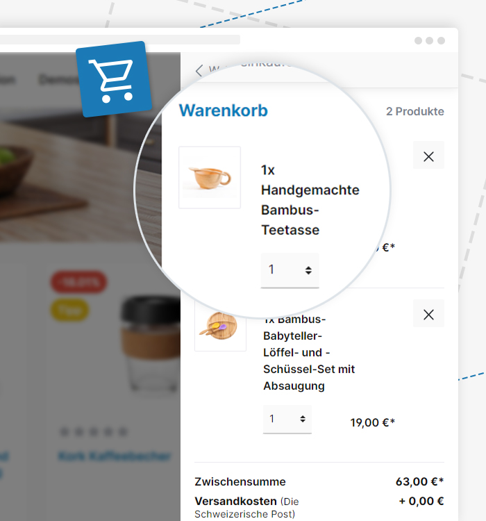 Offcanvas Warenkorb