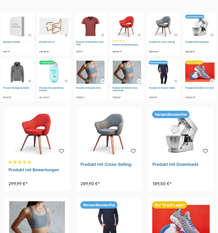 Produktboxen pro Zeile