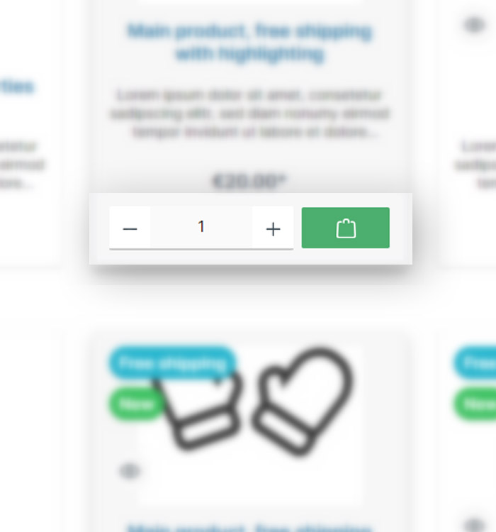 Mengenauswahl im Listing