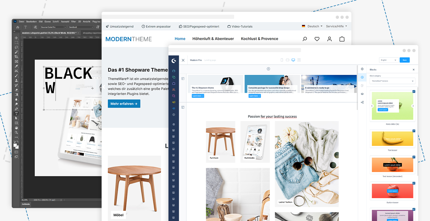 Wide-, Boxed- und Fullwidth-Layout